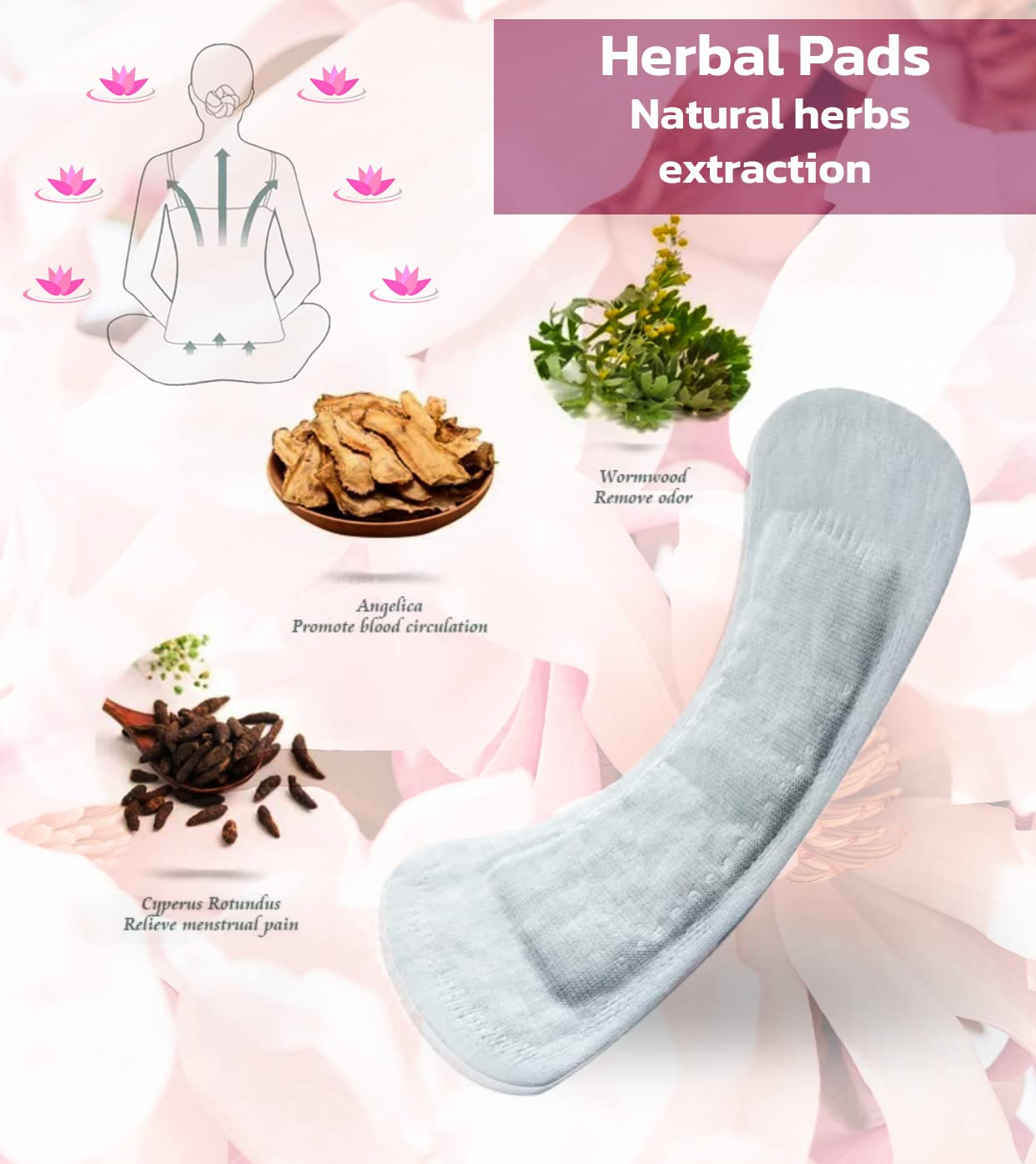 Premium Natural Organic Herbal Cotton Panty Liners for Women - Unscented, Thin, Cruelty-Free